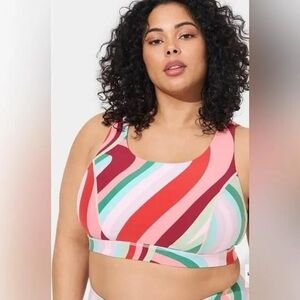 Torrid Low-Impact Wireless Lattice Back Active Sports Bra 0x